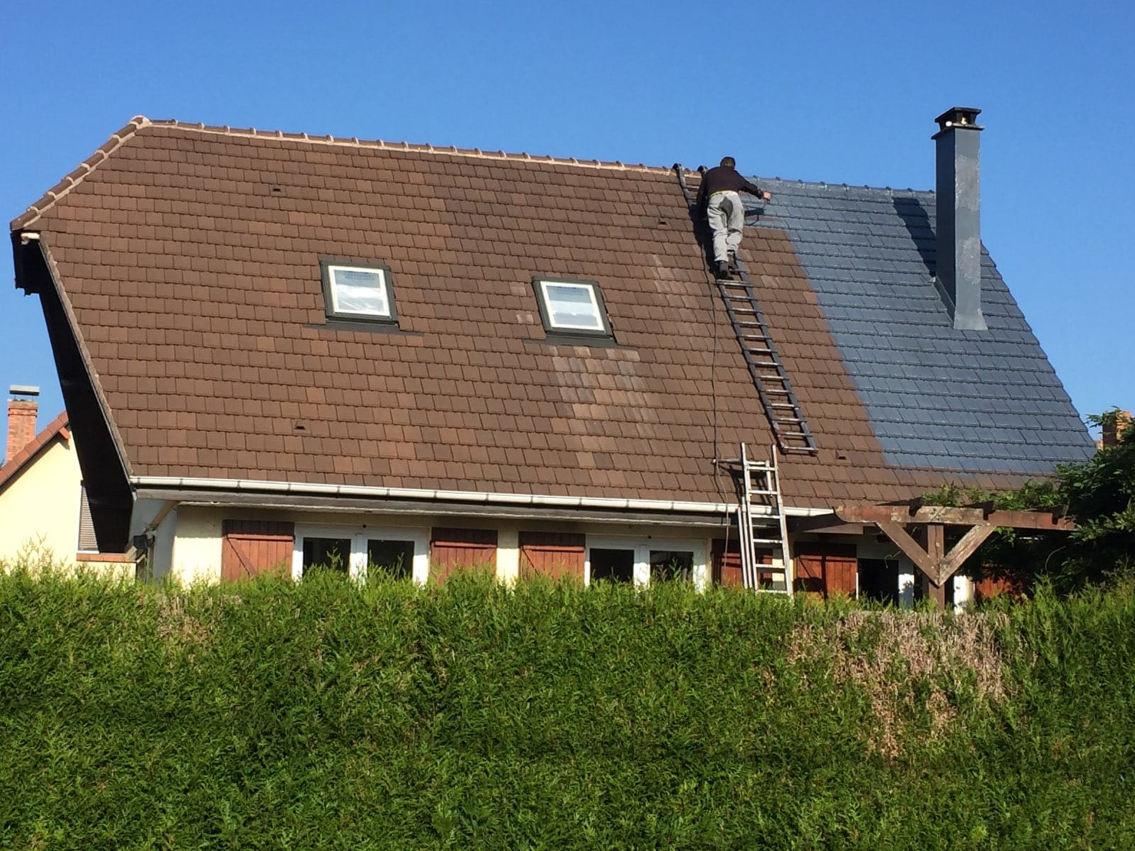 Peinture toiture avant